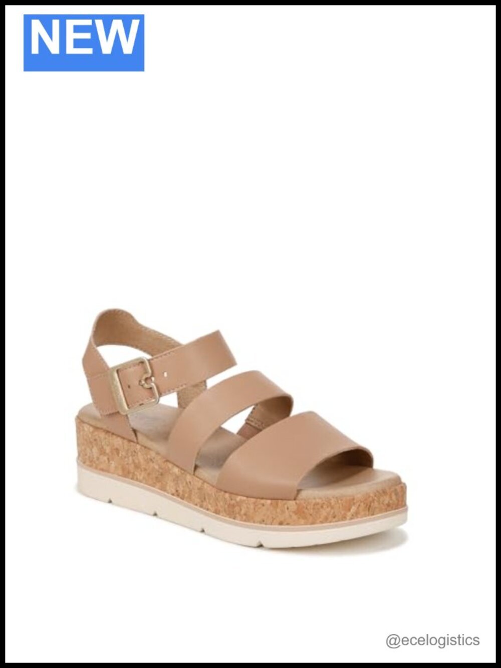 Faux Leather Platform Wedge Sandal with Espadrille and Cork Detail